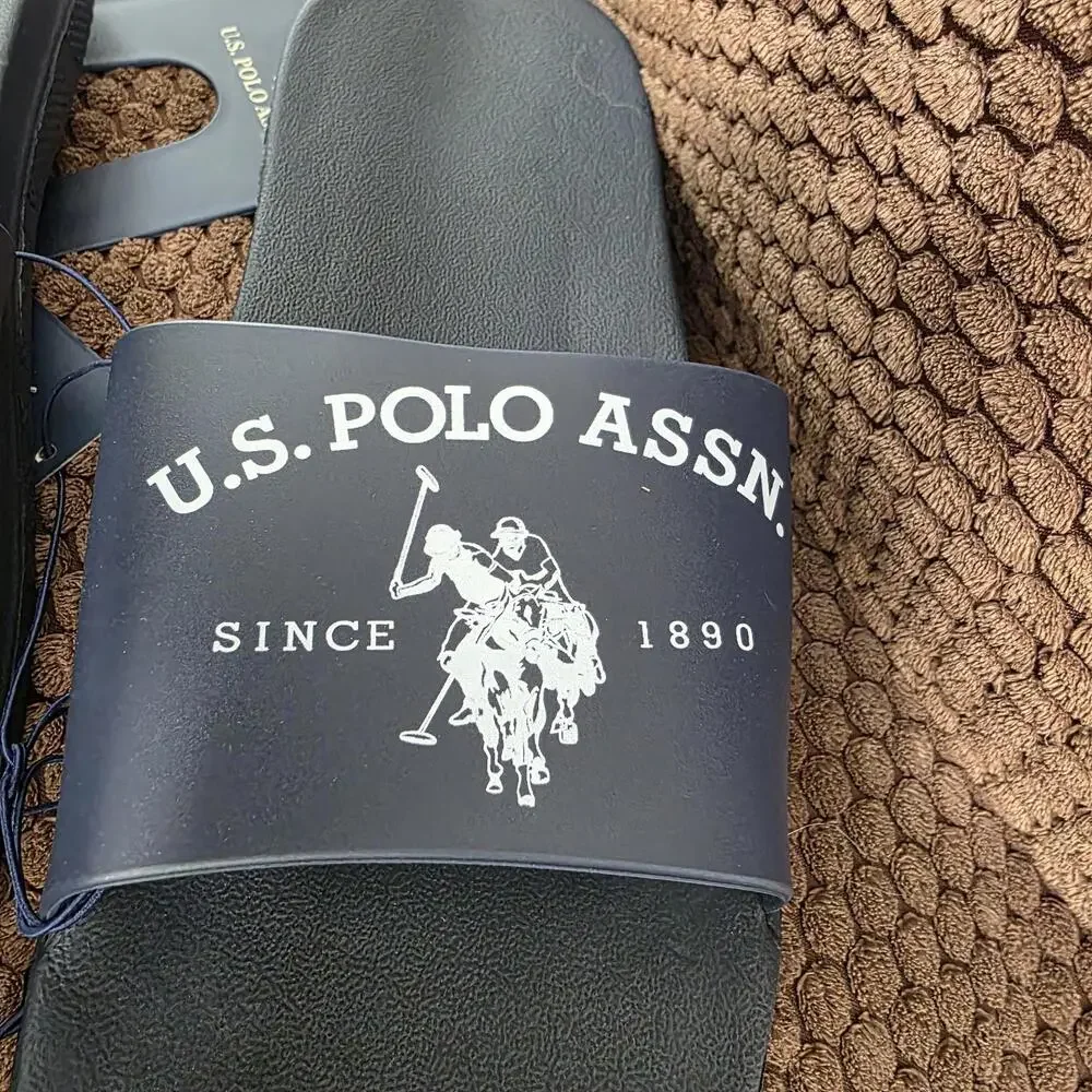 U.S. Polo Assn. Slip-On Sport Slides Sandals Men’s Size 7-8 Blue NWT MSRP $28